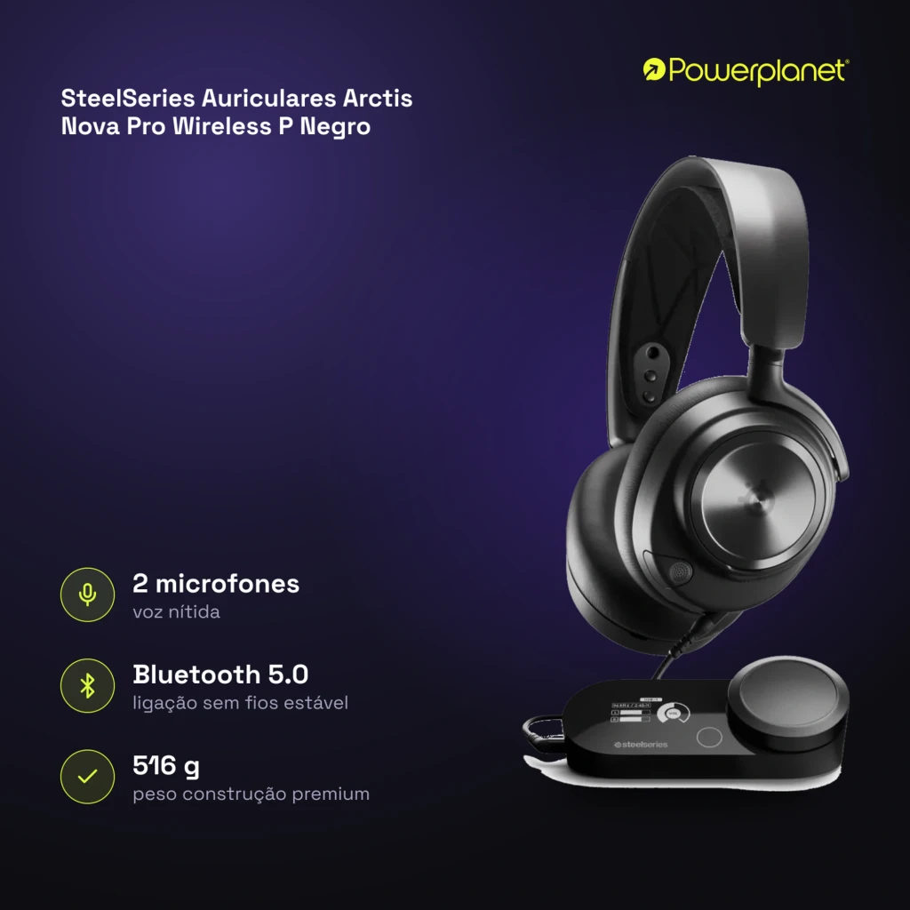 SteelSeries Arctis Nova Pro Wireless P negro, kit completo: auriculares sobre base DAC con pantalla y mando de volumen - Ítem4