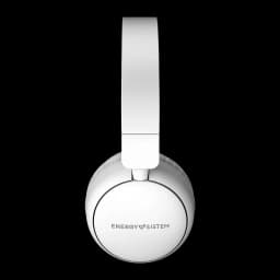 Energy Sistem Casque FunVibe Blanc, vue latérale: arceau et oreillette avec logo Energy Sistem visible