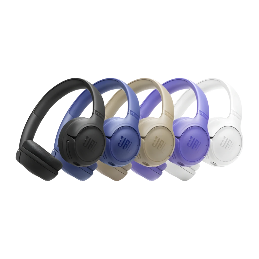 JBL Auriculares Bluetooth Tune 530BT Azul, vista lateral: logo JBL en auricular derecho, diadema y almohadillas visibles - Ítem6