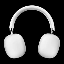 Energy Sistem Casque Style Bluetooth blanc, vue de face: arceau et coussinets arrondis avec détails argentés