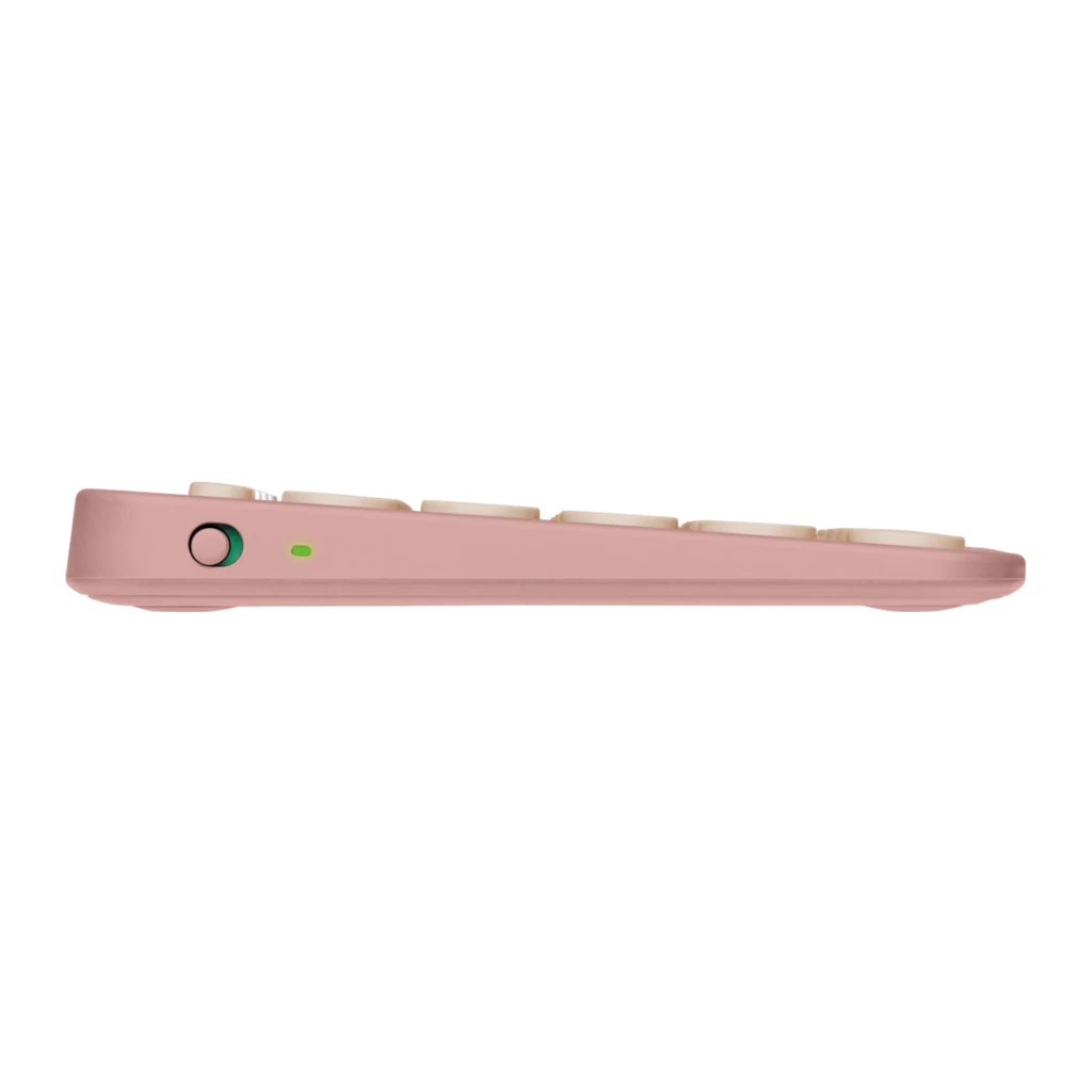 Logitech Teclado Pebble Keys 2 K380s Rosa, vista superior: teclas redondas, distribución española y botones multidispositivo - Ítem3