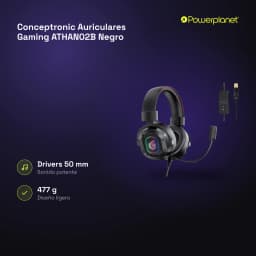 Conceptronic Auriculares Gaming ATHAN02B Negro - características