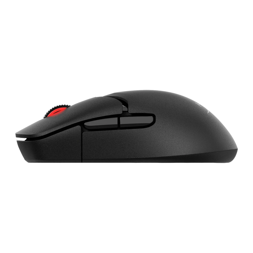 HyperX Pulsefire Saga Pro preto, vista superior: superfície texturizada, roda de scroll e logótipo HyperX na base - Item2