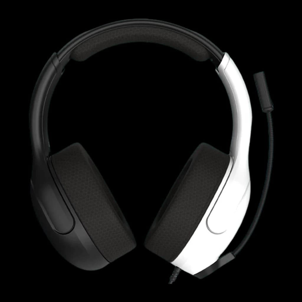 Turtle Beach Airlite Fit noir, vue de face recadrée: casque sans câble visible à la base, contraste noir et blanc de l'arceau