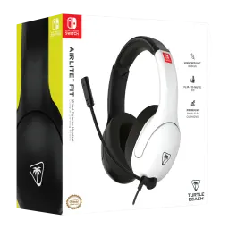 Turtle Beach Airlite Fit noir, boîte: packaging officiel Nintendo Switch avec casque et micro flip-to-mute