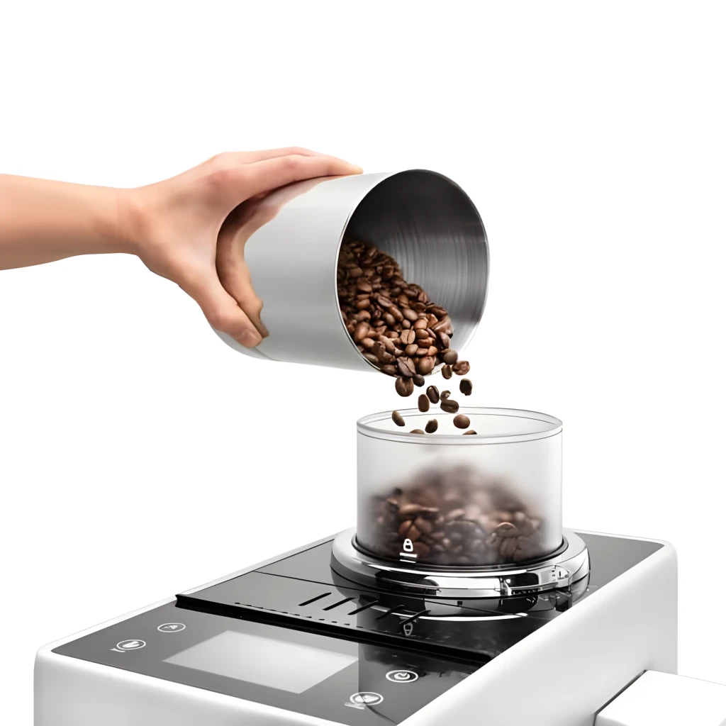 De'Longhi Rivelia EXAM440.35B Branco, vista frontal: máquina com espresso e latte, recipiente extra de grãos - Item2