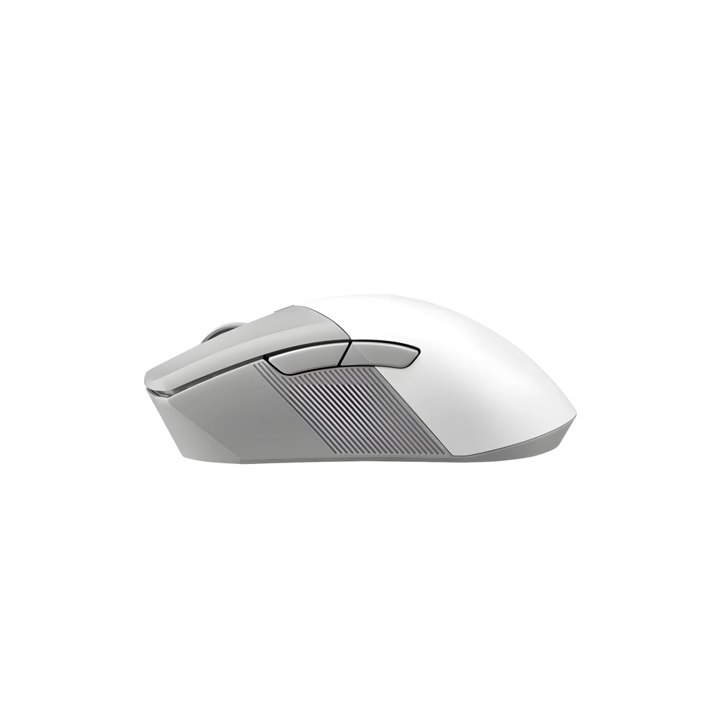 ASUS ROG Gladius III Wireless AimPoint branco, vista superior: roda de scroll texturizada e botões principais visíveis - Item4