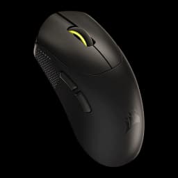 Corsair Sabre Pro V2 Ultralight Wireless negro, vista lateral izquierda en perspectiva: botones laterales, rejilla