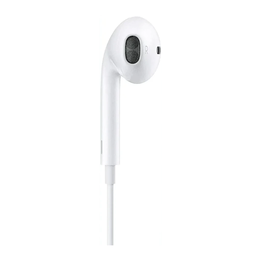 Apple EarPods USB-C Blanc, vue de face: les deux écouteurs et connecteur USB-C visibles sur fond noir - Ítem2
