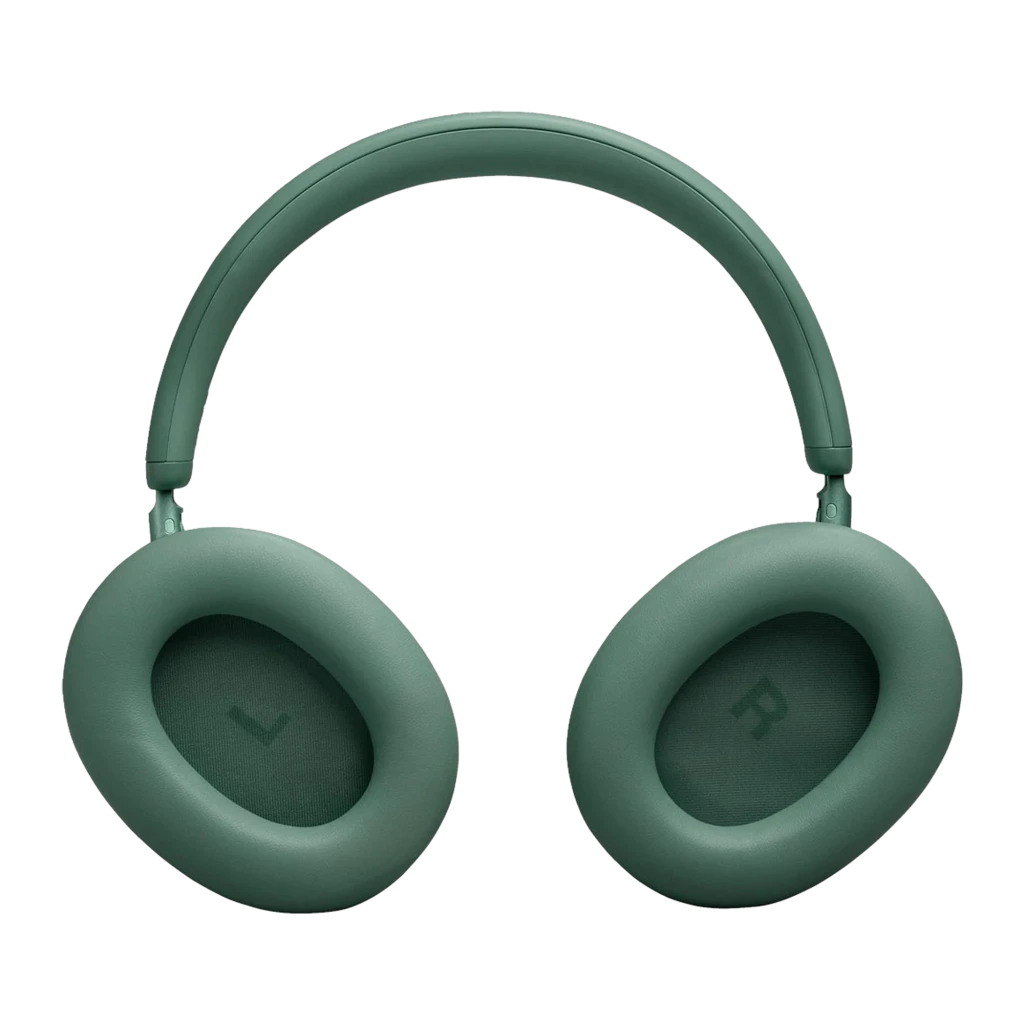 JBL Auriculares Live 780NC Verde, vista en ángulo: almohadillas over-ear, diadema acolchada y logo JBL en copa derecha - Ítem1
