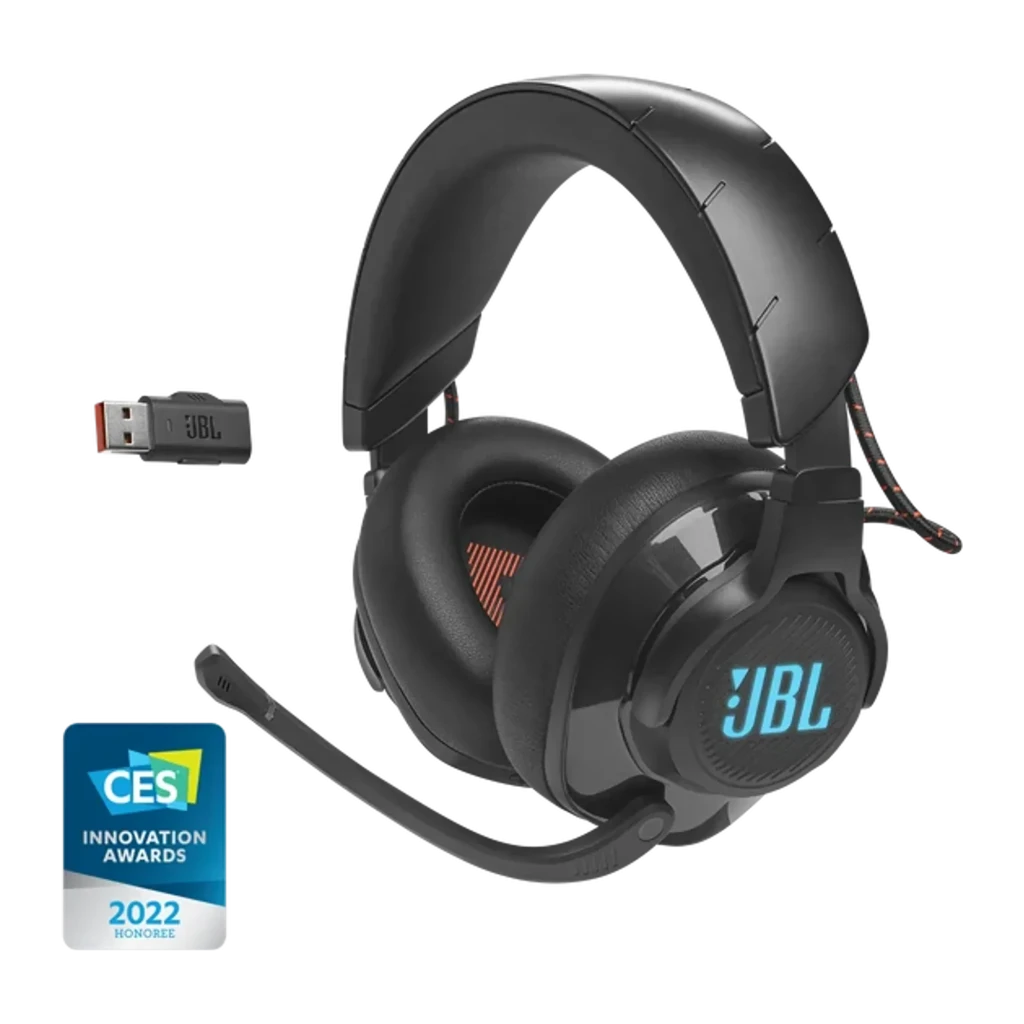 JBL Quantum 610 Wireless noir, kit: casque avec coussinets avant, micro-boom et dongle USB sans fil - Ítem3