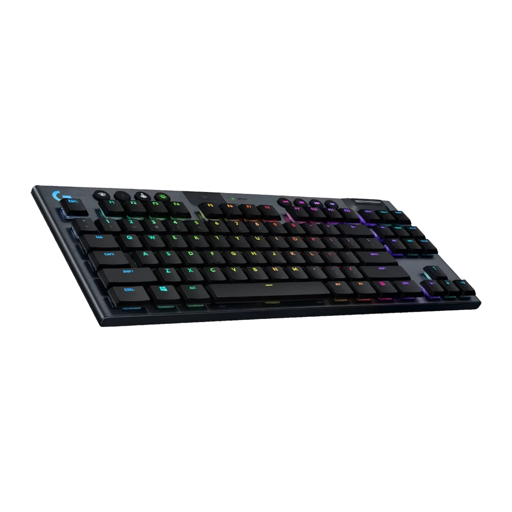 Logitech Teclado G915 TKL Inalámbrico Negro, vista superior: retroiluminación RGB LIGHTSYNC, layout QWERTZ y receptor USB - Ítem3