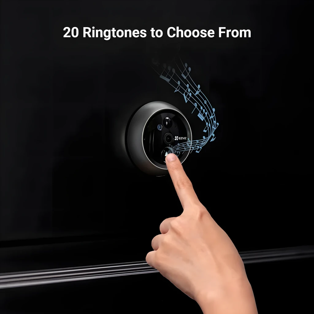 EZVIZ Hikvision DP2C 512GB argent, ensemble: moniteur affichant jardin et module caméra avec bouton sonnette - Ítem8