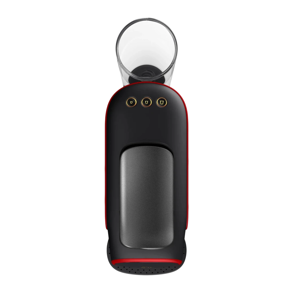 Philips Cafetera Passione Rossa LM9012/51 noir et rouge, vue de face: deux tasses d'espresso en remplissage avec becs dorés - Ítem3