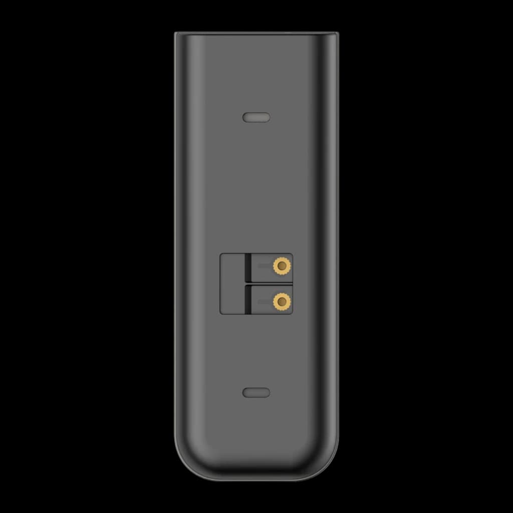 Imou 2S Video Doorbell Kit 512GB Noir, vue arrière: deux contacts dorés de connexion et fentes de montage visibles