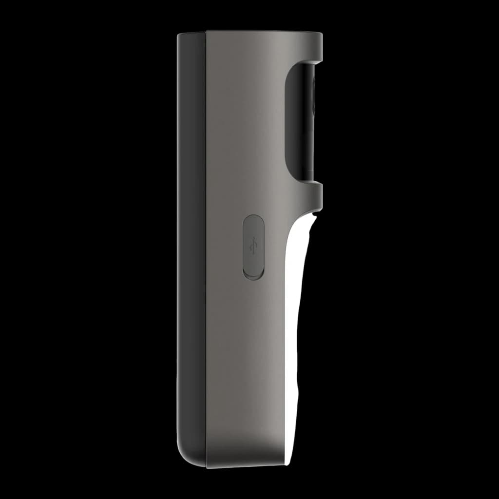 Imou 2S Video Doorbell Kit 512GB Noir, vue latérale: profil gauche avec bouton USB et fente supérieure