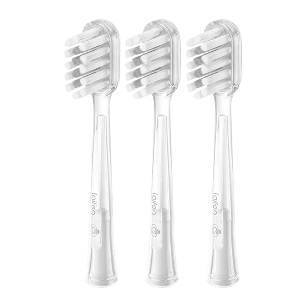 Laifen Wave ABS Branco, vista frontal: escova elétrica branca completa, botão de energia e luz LED verde - Item2