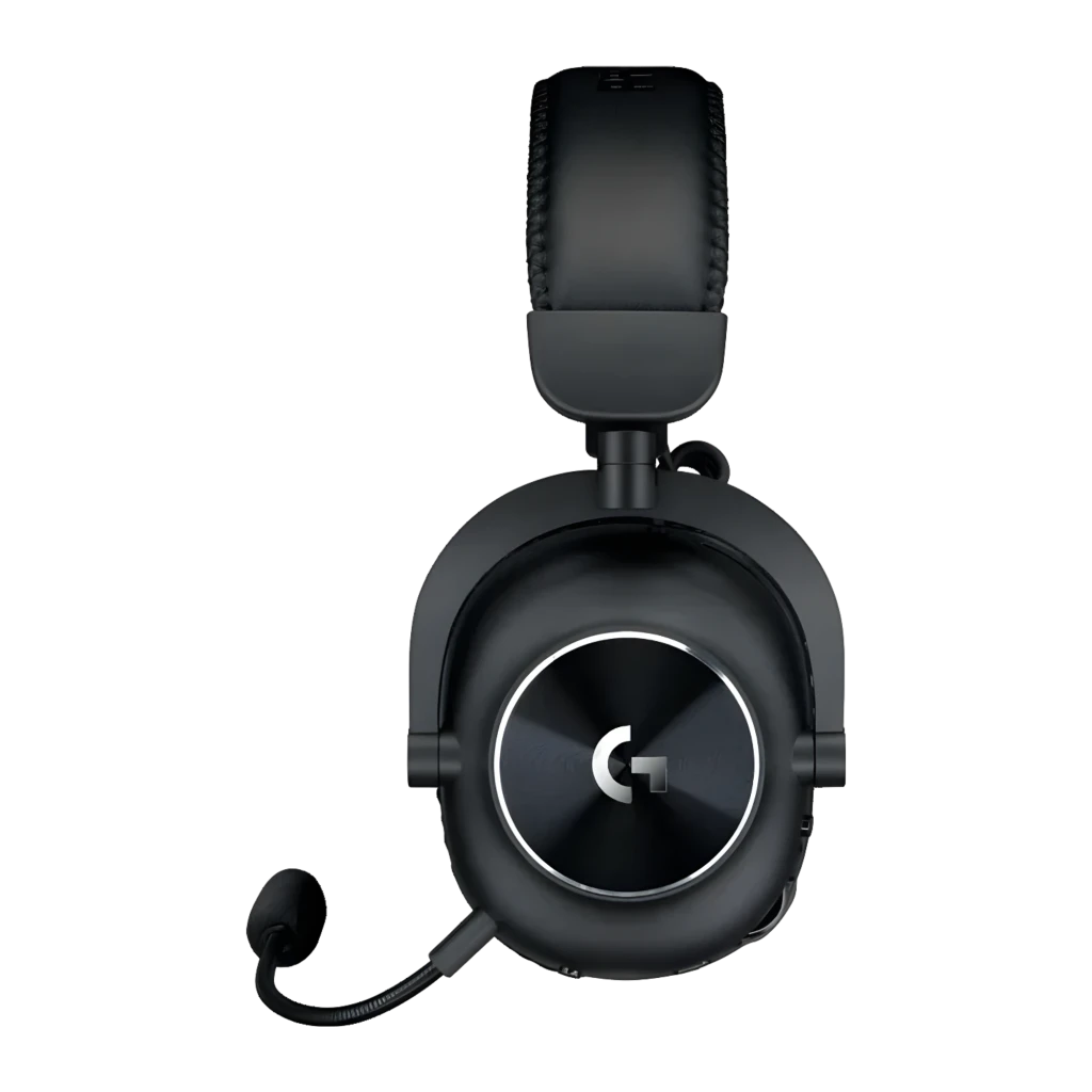 Logitech Auriculares G Pro X 2 Negro, vista lateral: almohadillas de cuero, diadema acolchada y micrófono flexible - Ítem1