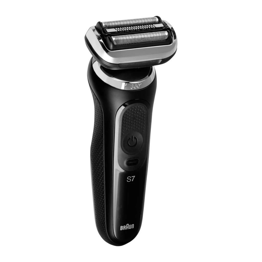 Braun Rasoir Series 7 71-N7200cc noir, contenu boîte: rasoir, station nettoyage, étui, tondeuse, câble et adaptateur - Ítem1