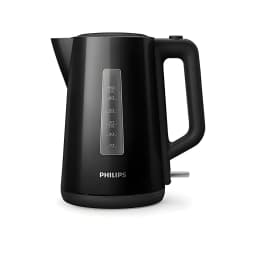 Philips Bouilloire HD9318/20 1,7 L Noir, vue latérale: fenêtre de niveau avec échelle graduée MAX 1,7 L et poignée