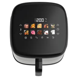 Cecotec Cecofry&Grill Smokin'Prime 6500 6,5L Negro, vista superior: panel táctil con 10 menús y display 200°C