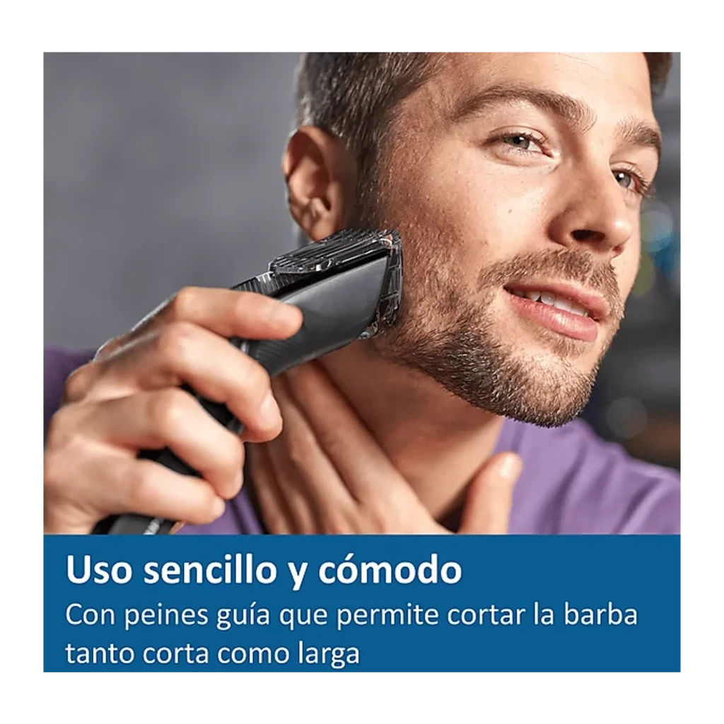 Philips Cortapelos HC3510/15 Serie 3000 Negro, vista conjunto: cortapelos, caja y dos peines guía incluidos - Ítem3