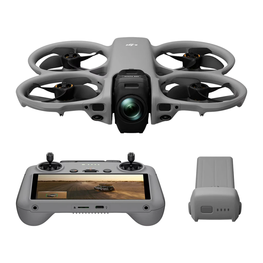 DJI Drone Avata 360 42GB gris, vista frontal: dron con cámara gran angular, mando con pantalla y batería - Ítem7