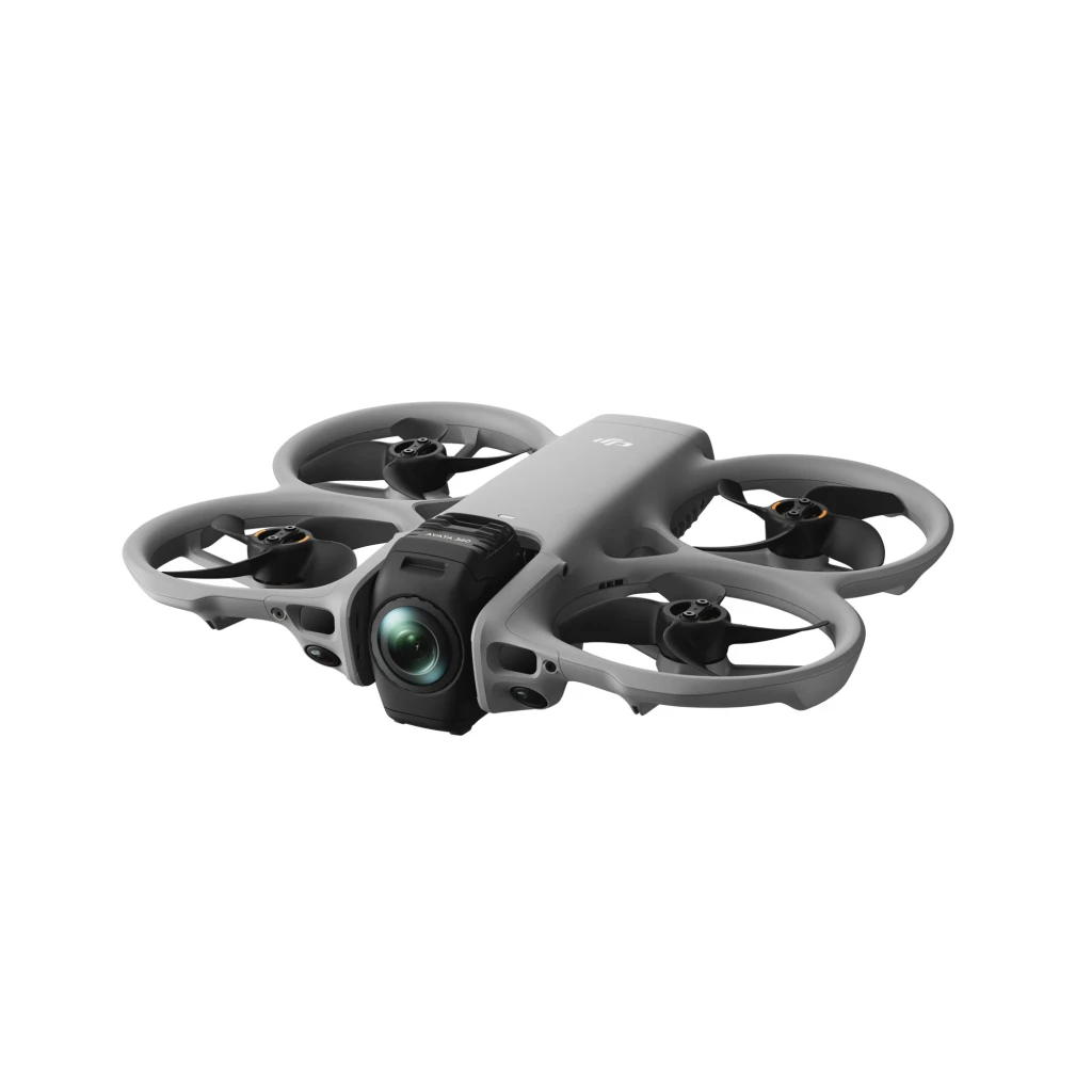 DJI Drone Avata 360 42GB gris, vista frontal: dron con cámara gran angular, mando con pantalla y batería - Ítem1