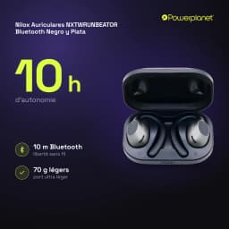 Nilox Auriculares NXTWRUNBEATOR Bluetooth Negro y Plata - características