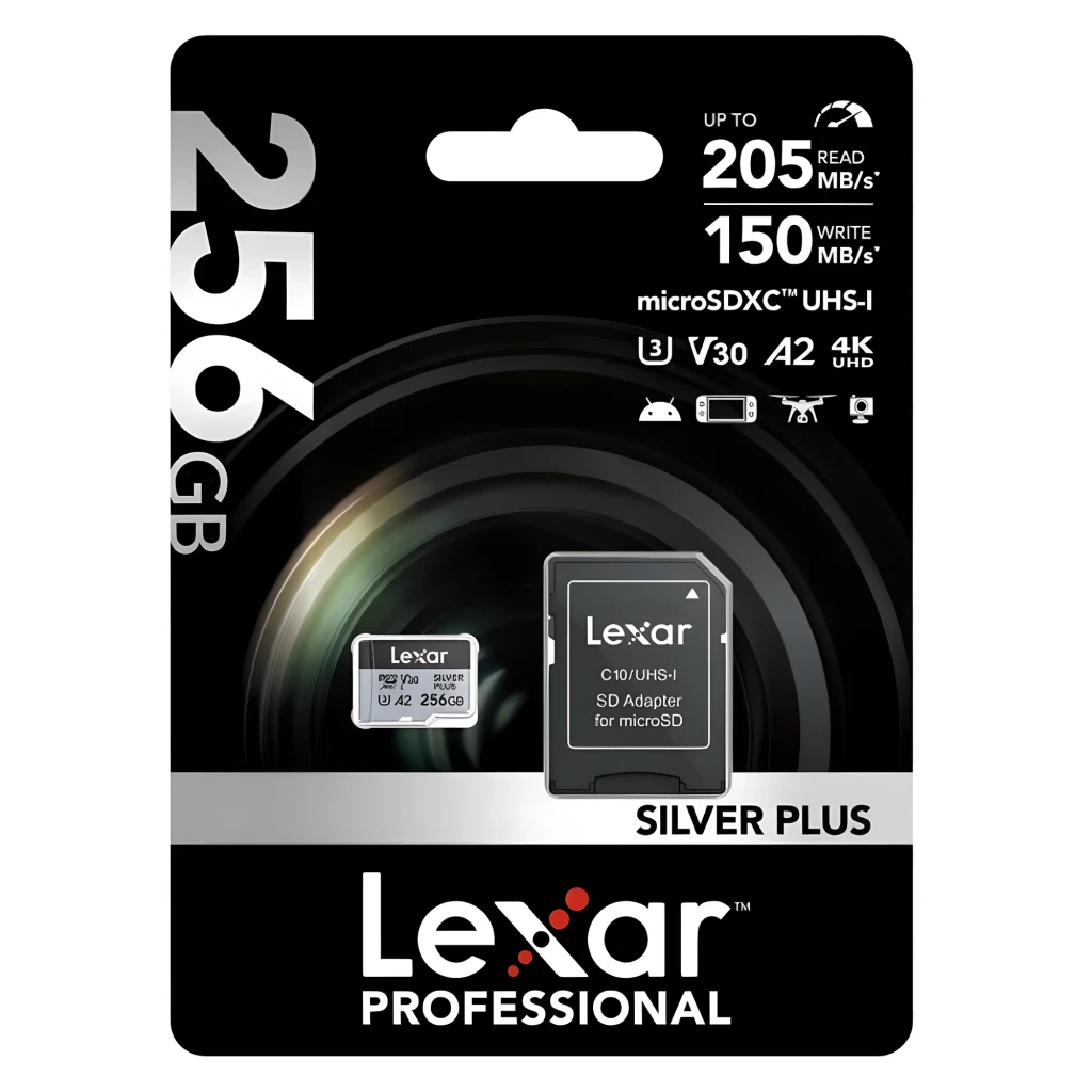 Lexar microSDXC Professional Silver Plus 256GB plata, kit: tarjeta junto a adaptador SD Lexar C10/UHS-I incluido - Ítem4