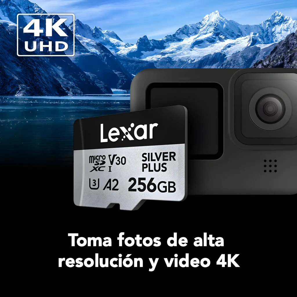 Lexar microSDXC Professional Silver Plus 256GB plata, kit: tarjeta junto a adaptador SD Lexar C10/UHS-I incluido - Ítem7