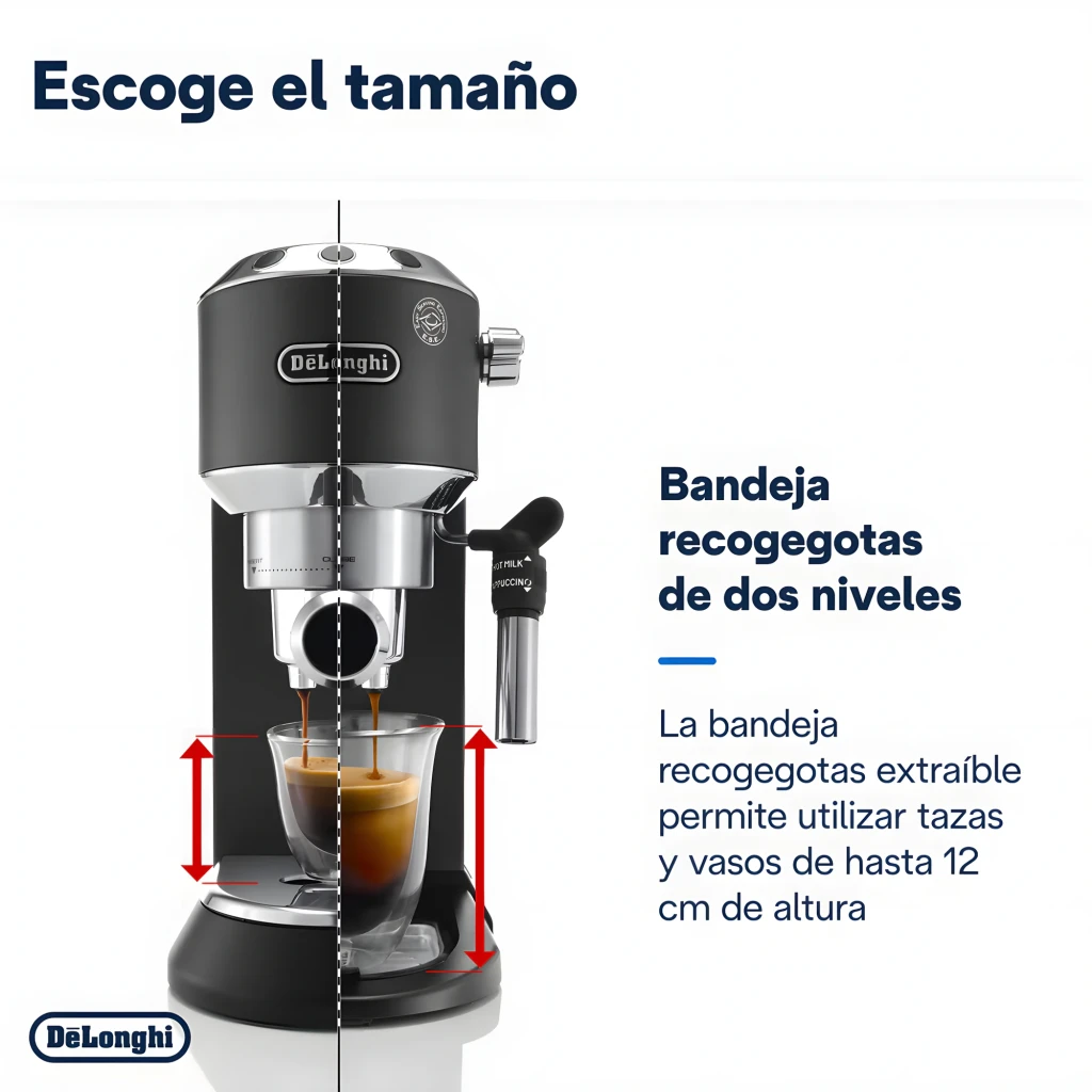 DeLonghi EC685.BK+KG200 Moulin Noir, vue de face: machine espresso et moulin noirs avec détails chromés - Ítem2