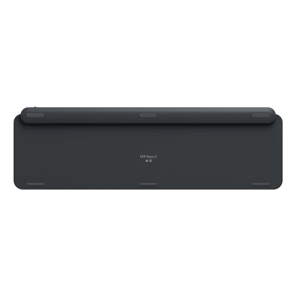 Logitech MX Keys S Inalámbrico Grafito, vista superior: disposición completa de teclas cóncavas y teclado numérico - Ítem4