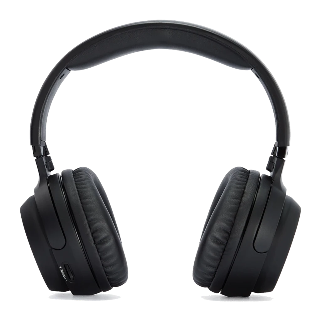 AIWA WHF-880 TV RF noir, kit côté gauche: casque sur base de charge avec LEDs charging et power allumés - Ítem1