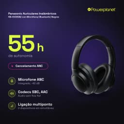 Panasonic Auriculares Inalámbricos RB-HX330B/ con Micrófono/ Bluetooth/ Negros - características