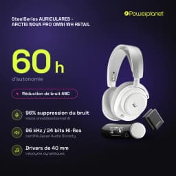 SteelSeries AURICULARES - ARCTIS NOVA PRO OMNI WH RETAIL - características