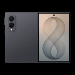 Samsung Galaxy Z Fold8 5G 256GB Grafite, vista aberta frontal e traseira: módulo de câmeras e ecrã interior desdobrado