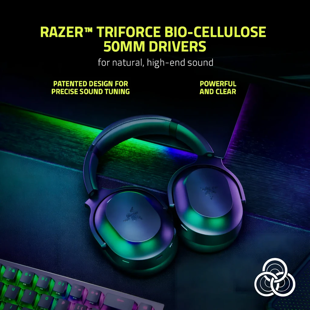 Razer Barracuda Pro negro, kit completo: auriculares en ángulo junto a dongle USB-C inalámbrico Razer incluido - Ítem5