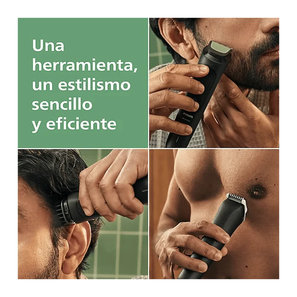 Philips Recortadora All-in-One 3000 Series MG3935/15 negro, kit completo: recortadora, 5 peines, accesorio nariz y cable USB - Ítem3