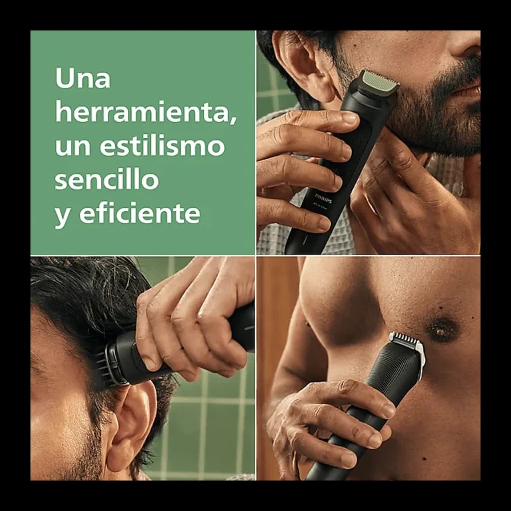 Philips Tondeuse All-in-One 3000 Series MG3935/15 Noir, utilisation: taille barbe, cheveux et corps avec différents