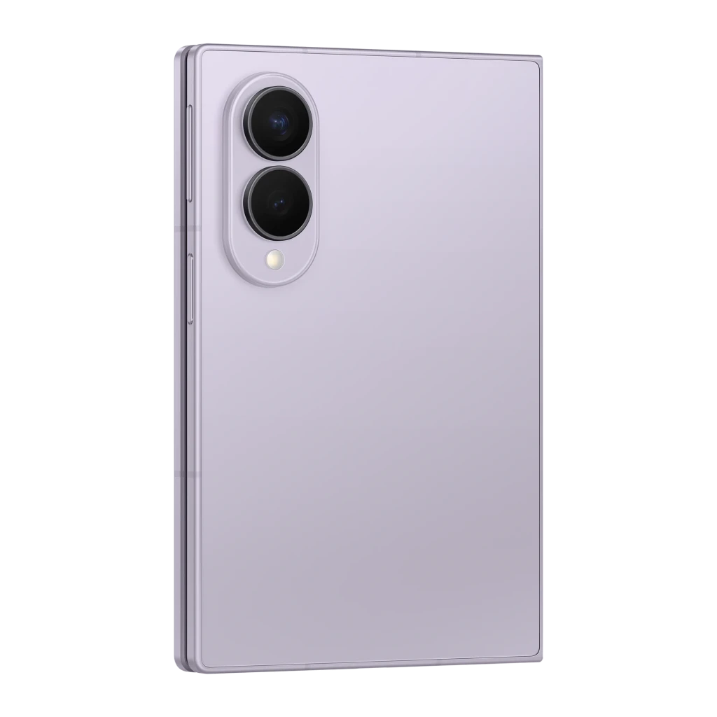 Samsung Galaxy Z Fold8 5G 256GB púrpura, vista frontal y trasera: plegable abierto, módulo de cámaras oval y pantalla - Ítem4