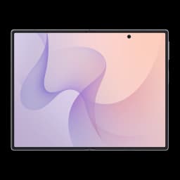 Samsung Galaxy Z Fold8 5G 256GB Lavanda, vista frontal aberto: ecrã interior desdobrado com wallpaper degradê roxo e rosa