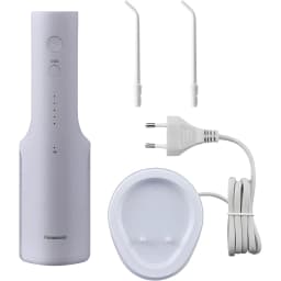 Panasonic Irrigateur buccal sans fil EW-DJ26 violet, contenu boîte: irrigateur, 2 buses, base de charge et câble