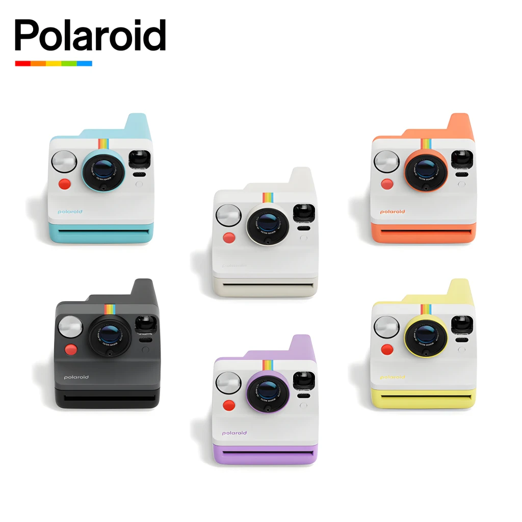 Polaroid Now Generation 3 Blanco, vista frontal: objetivo autofocus, flash, botón rojo y ranura de salida de fotos - Ítem6