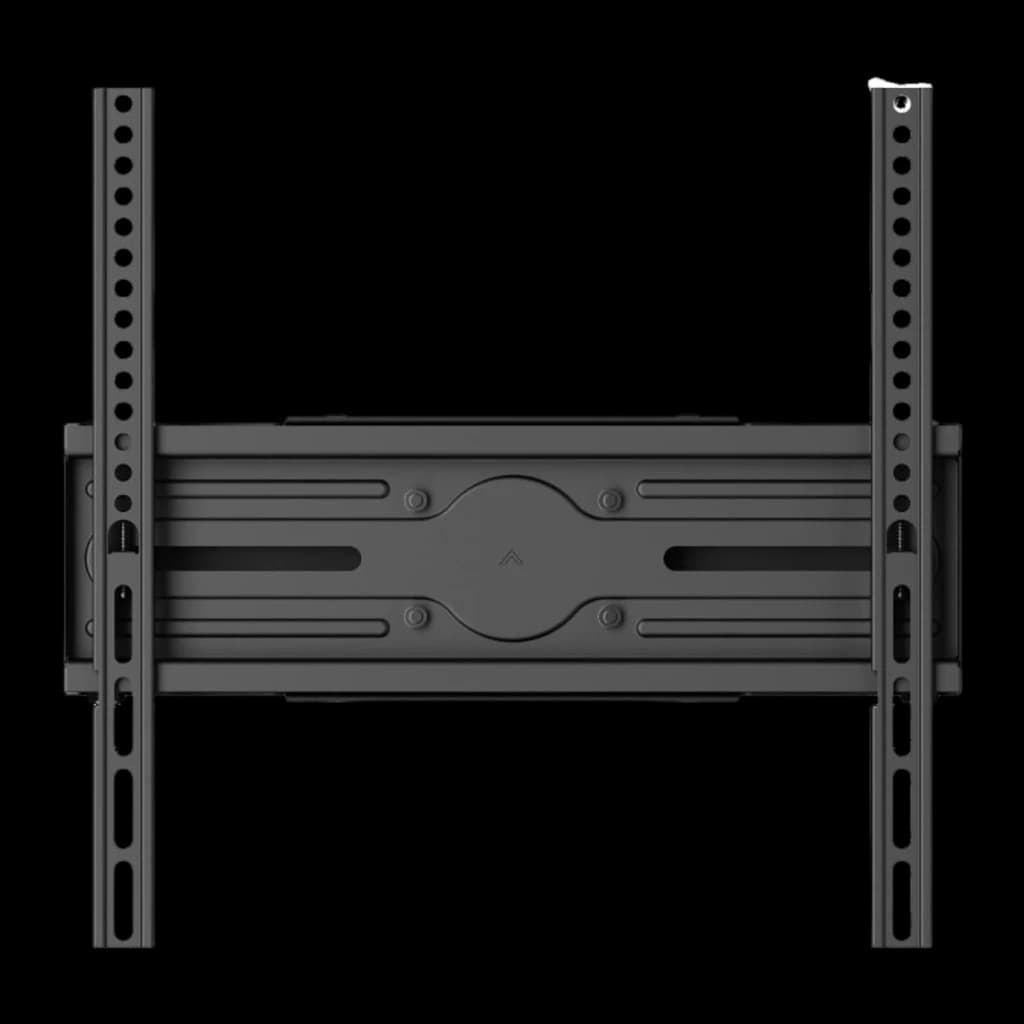 iggual SPTV03-L Full Motion 32-75 pulgadas Negro, vista frontal: placa central con ranuras y rieles laterales perforados