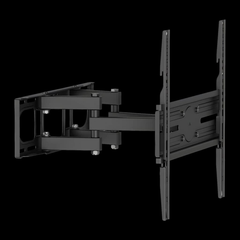 iggual SPTV03-L Full Motion 32-75 pulgadas negro, vista lateral: brazo articulado extendido y placa de fijación a TV
