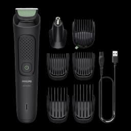 Philips All-in-One Trimmer MG3930/15 Series 3000 noir, contenu: tondeuse avec 4 sabots, tête nez et câble USB
