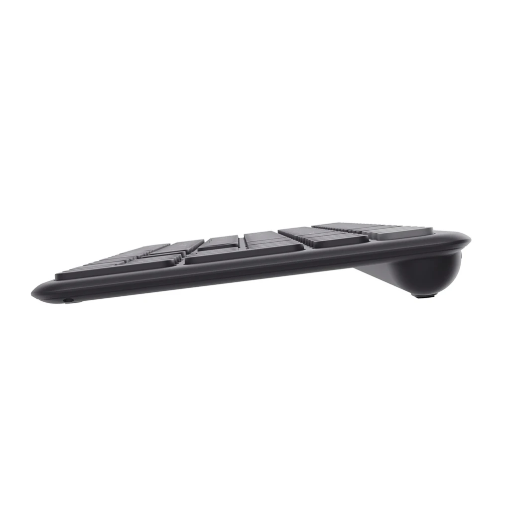 Trust Clavier Vaiya RF Wireless Bluetooth Noir, vue de dessus: clavier complet avec touches arrondies, pavé numérique et - Ítem4