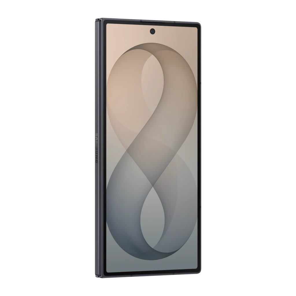 Samsung Galaxy Z Fold8 Ultra 256GB Grafito, vista frontal y trasera: plegable abierto, triple cámara y pantalla con fondo - Ítem4
