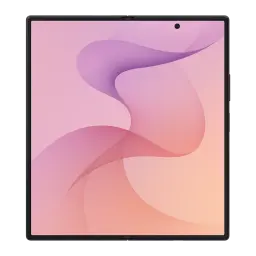 Samsung Galaxy Z Fold8 Ultra 5G 256GB Violeta Noturno, vista frontal: ecrã interior desdobrado com fundo degradê rosa e roxo